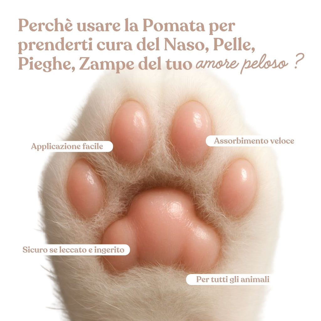 Pomata per il naso, pelle, pieghe, zampe