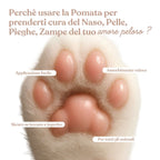 Pomata per il naso, pelle, pieghe, zampe
