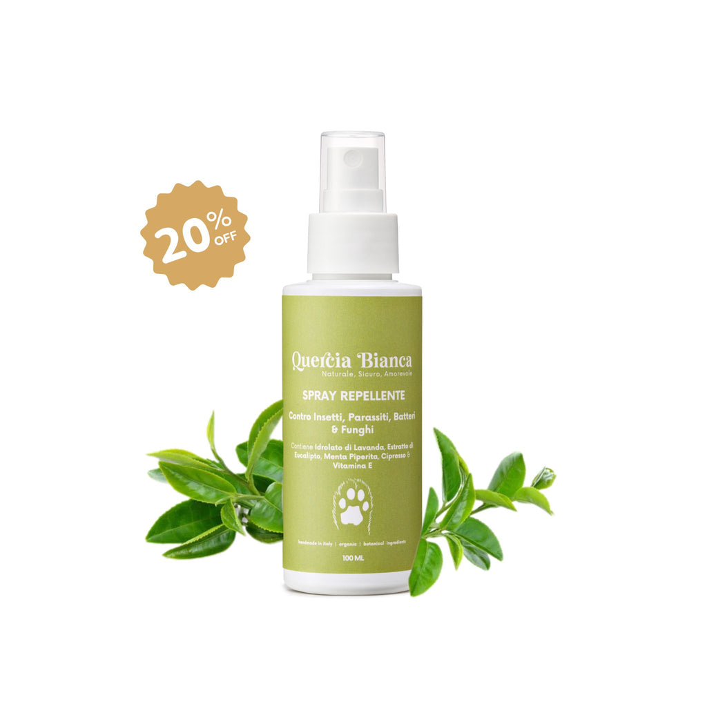 Spray repellente profumato per animali e umani