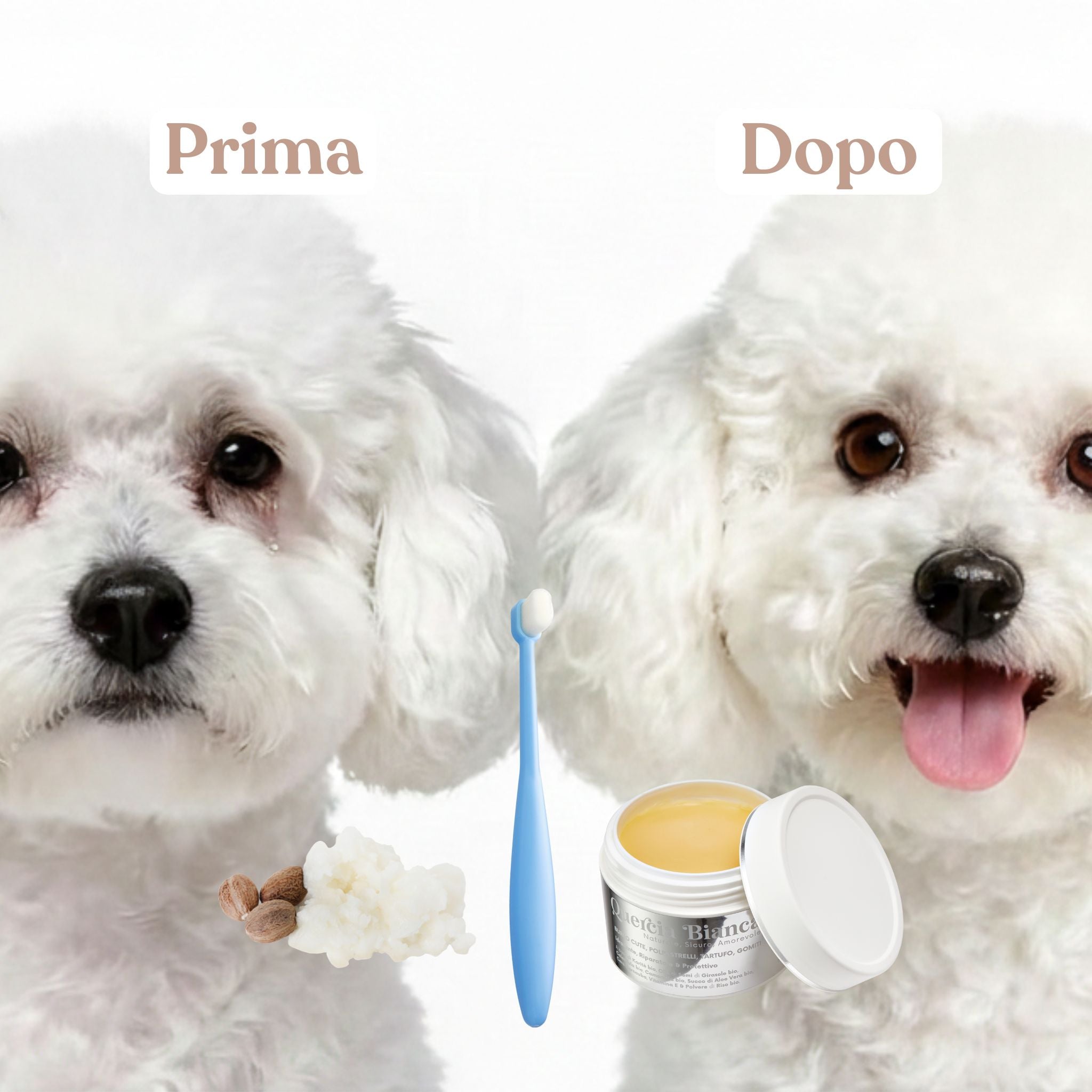 Kit completo per la cura giornaliera degli occhi e scoli lacrimali | Tonico Detergente Occhi + Polvere Dermatologica + Pomata