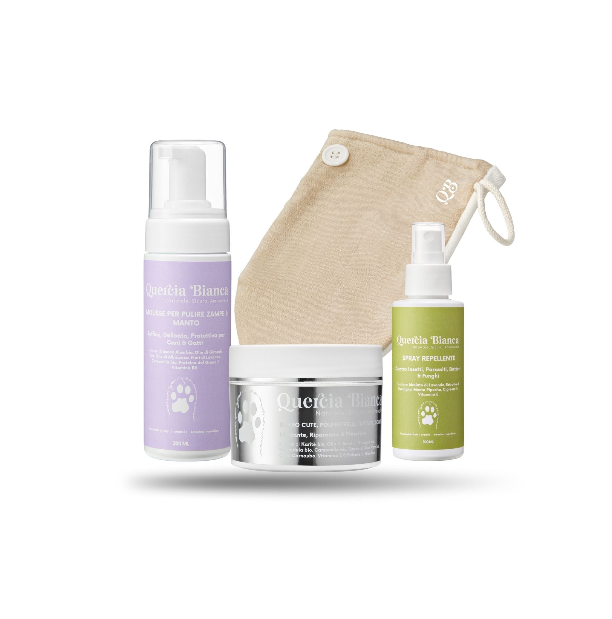 La Routine Giornaliera | Mousse detergente + Spray profumato e protettivo insetti + Pomata dermatologica